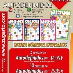 Oferta Orión Letra Grande